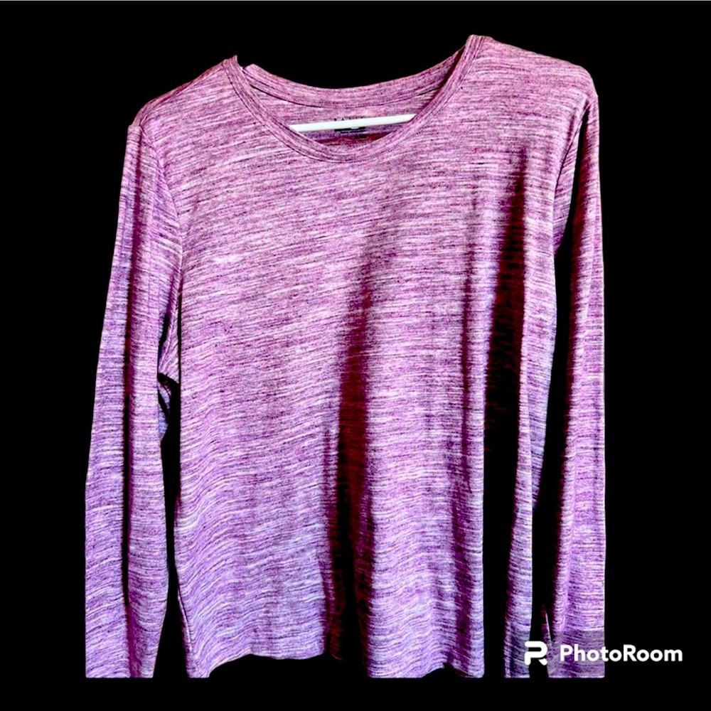 Basic Edition Women’s Purple Marbled Shirt Size XL